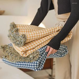 Couvertures Arrivée Coton serviette de courtepointe Plaid Plaid Gauze Throw