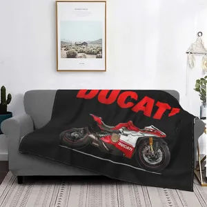 Mantas Llegada Fashion Fashion Flannel Blanket Superbike Logo Red Superleggera Motorsport y White Theme Thematic SportsBike