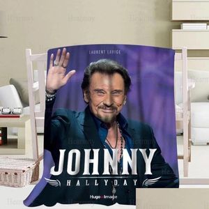 Couvertures Arrivée Johnny Hallyday 3D Impression de couverture souple Soft Counder On Home / Sofa / Liber
