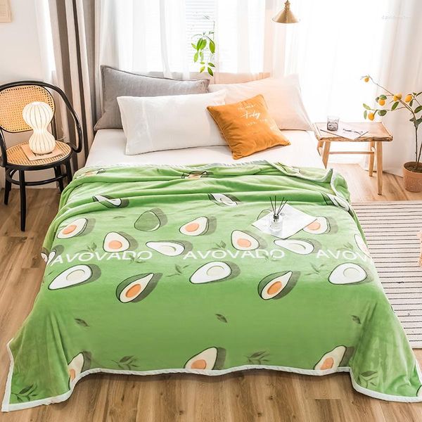 Couvertures avocat haute qualité épaissir en peluche couvre-lit couverture 200x230 cm densité Super doux flanelle pour le canapé/lit/voiture