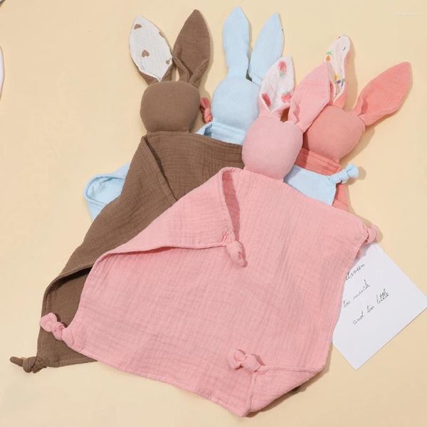 Couvertures bébé accessoires pour né enfant en bas âge enfants fille garçon couverture coton poupées de couchage apaiser serviette solide couleurs douces jouet de sommeil