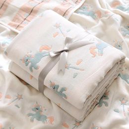 Dekens baby badhanddoek met vier lagen gaas 110 110 cm gepersonaliseerde deken