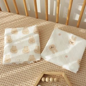 Couvertures bébé couverture 2 couches coton serviette de bain pour né respirant enveloppe couette haute absorbante douche Swaddle