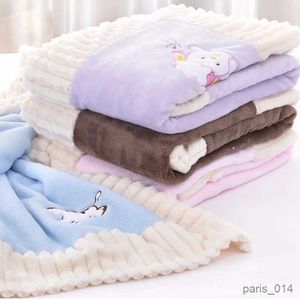 Couvertures bébé couverture tricoté polaire couverture infantile Swaddle réception enveloppement nouveau-né bébé literie couvertures