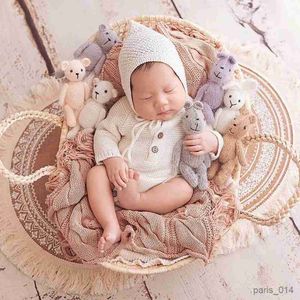 Couvertures Couverture pour bébé Accessoires pour nouveau-nés Couche tricotée à la main Stretch Nouveau-né Posant Toile de fond Accessoires pour bébé