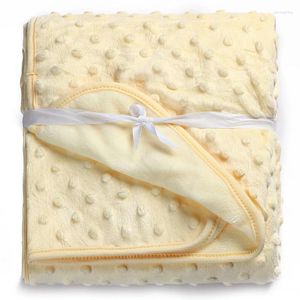 Couvertures couverture de bébé Vale-literie cobertor recevant 100 75cm nés rose blanc enveloppant en velours