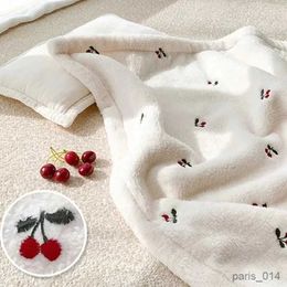 Couvertures bébé couverture douce polaire ours infantile couette couverture nouveau-né bébé Swaddle couverture de couchage couverture