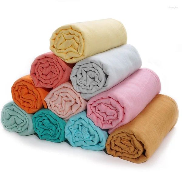 Couvertures bébé couverture swaddle wrap sleepsack soild coloride bath seron de serviette pour les articles de cadeau de douche nés