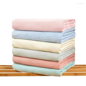 Dekens baby deken wafel katoen ontvangen vaste kleur badhanddoek handdoek handdoekte borstvoeding deksel ademende kinderwagen