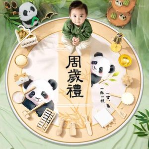Couvertures bébé garçons zhuazhou fixer le style chinois un an de décorations de fête d'anniversaire pographies