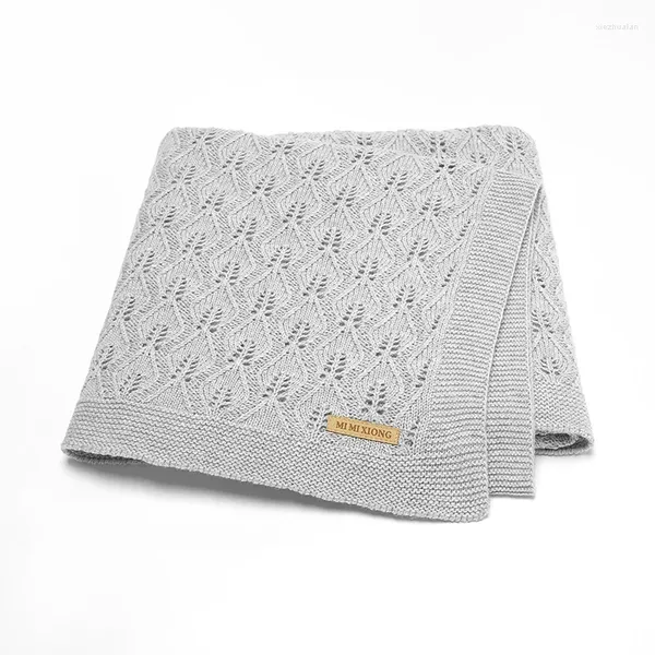 Couvertures bébé coton tricot né garçon fille mousseline swaddle wrap super doux pour enfant en bascule