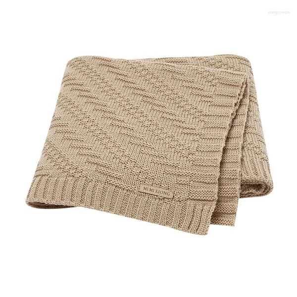 Couvertures bébé tricot super doux bébé mois Swaddle Wrap Sleepsack pour enfant en bas âge garçon fille 100 80 cm poussette couffin carseat couvertures