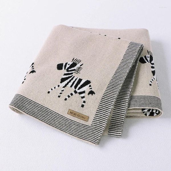 Mantas Baby Bandited Nacido Niños Niños Cotton Swaddle Wrap Sicket para la cama de cochecito Sofá Edredón de lanzamiento 100 80 cm