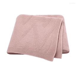 Couvertures tricotées pour bébé, literie pour mois de bébé, lange d'emmaillotage, sacs de sommeil, 100/80cm, tapis de climatiseur pour enfants garçon et fille