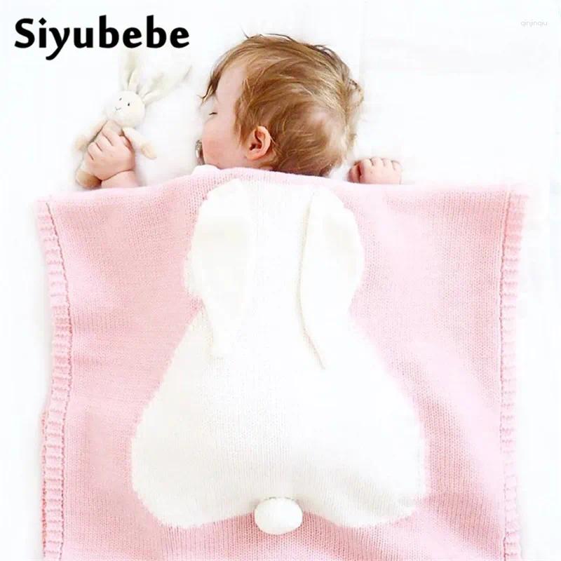 Filtar baby stickad swaddle filt spädbarn barn cobertores mantas sängöverdrag badhanddukar gåva födda sängkläder rekvisita