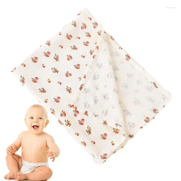 Couvertures bébé mousseline été coton couverture confortable réception et emballage respectueux de la peau unisexe serviette de bain couverture d'allaitement