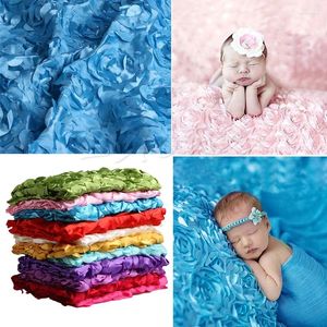 Couvertures couvertures de bébé couverture née 3d accessoires tapis po rose fleur de fond de fleur