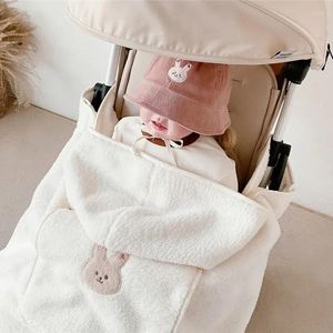 Mantas Bebé Cochecito Manta Invierno Swaddling para Born Pram Coral Fleece Cubierta Cálido Edredón Infantil Capa