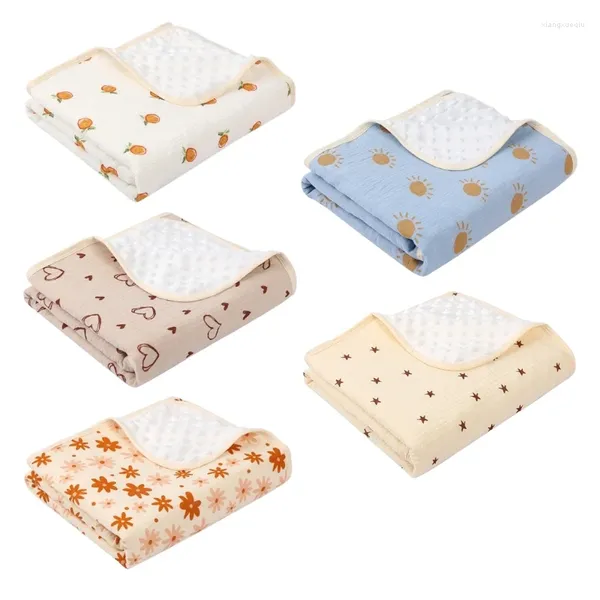 Couvertures bébé Swaddle couverture printemps été enveloppe pour bébé garçons filles respirant double face né literie confortable