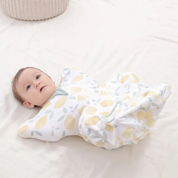 Mantas Bebé Swaddling Saco de dormir Anti-aterrador Envoltura de salto Four Seasons Nacido de manga larga Mano de mano Wraps Ropa