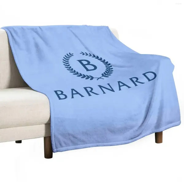 Couvertures Barnard College Baby Blue Logo Throwt Couverture Sofas minces Plaid doux