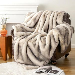 Dekens battilo faux bont deken voor bed luxe decor blanke super soft fuzzy winter warme worp sofa