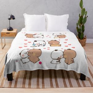 Couvertures Ours et Panda Bubu Dudu Balloon Throw Blanket Fluffy Soft Blankets 230320