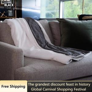 Mantas de colas en la cama sofá y colchas de camas de piel sintética de 12 lb manta ponderada con cubierta lavable decorativa