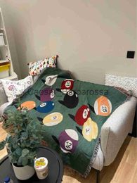 Dekens Biljart Gebreide deken Picknickmat Dekens Wandtapijt Sofa Kussen Reismantel Slaapkamer Decoratief Buitentapijt Hoogwaardig x0711