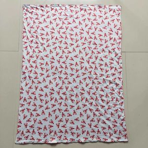 Dekens BL0034 Baby's Baby Langoesten Print En Rood Fluwelen Blacket Met 29 43 Inch