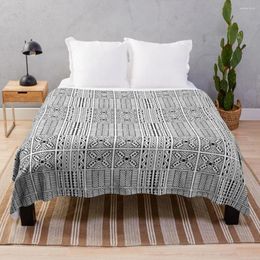 Coperte in bianco e nero geometrico hawaiano tessuto corteccia tatuaggio tribale segni Kapa coperta da tiro