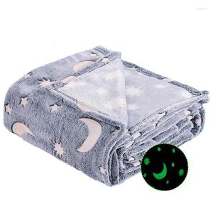 Couvertures couvertures Enfants Lumineux Coraux fluorescents Coraux Top Top tissu tapis de flanelle à la maison dans la nuit