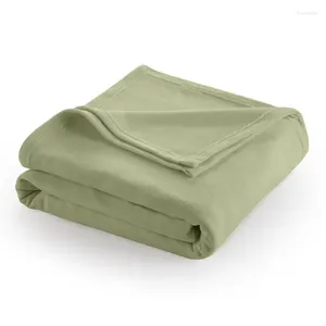 Dekens deken king size - fleece bed het hele seizoen warm lichtgewicht super zachte worp groen el quali