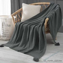 Couvertures Couverture avec Solide Beige Gris Café Jeter Couverture pour Lit Canapé Maison Textile Mode Cape 130x170 cm Tricoté Tapis R230617