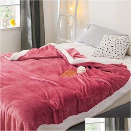 Couvertures Couvertures Bonenjoy Couverture en polaire sur le lit simple Queen King Size Plaid d'hiver doux et chaud pour canapé Flanelle Koc Drop Del Dhnzb