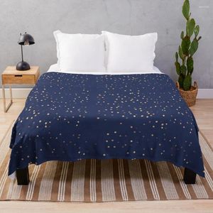 Couvertures bleues profondeurs paillettes lits superposés canapé de lit de lit de fourrure blanche