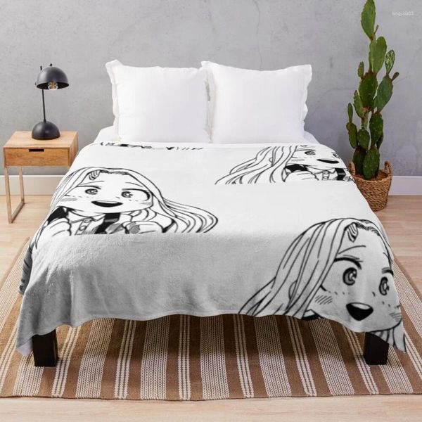 Mantas BNHA Eri BlanketThrow Blanket Jacquard Ands Fur Throw