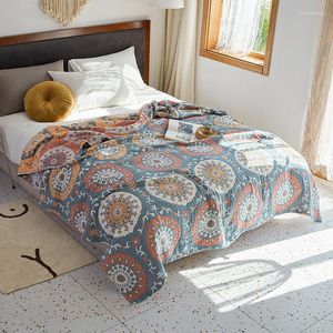 Mantas Manta Bohemia Cama Vintage Sofá Silla Cubierta Colcha Tiro Niños Durmiente Edredón Aire Acondicionado Verano Edredón Fino