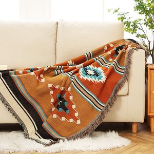 Mantas Manta de tiro bohemio para camas Manta para acampar al aire libre Funda de sofá Sofá indio Toalla Decoración para sala de estar Cubierta de cama Alfombra Mantel 230414