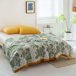 Couvertures boho et lance une serviette en coton en bambou sieste sieste couverture de climatisation simple