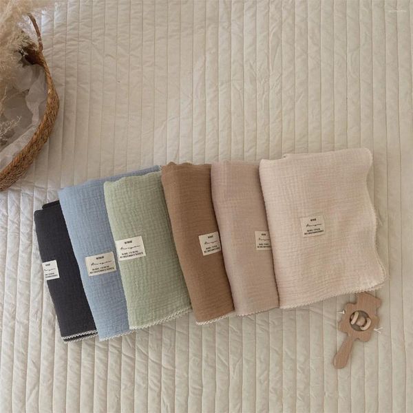 Couvertures Né Bébé Couverture Mousseline Doux Swaddle Wrap Réception Infantile Enfant Serviette De Bain Berceau Couette Sommeil Poussette Couverture