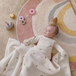 Mantas nacidas muselinas de bebé envasado manta para algodón sólido toalla de baño buca