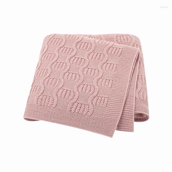 Couvertures Born Baby Super Soft Couette tricotée pour nourrissons enfants bébés poussette couffin literie couverture de couchage 90 70 cm accessoire