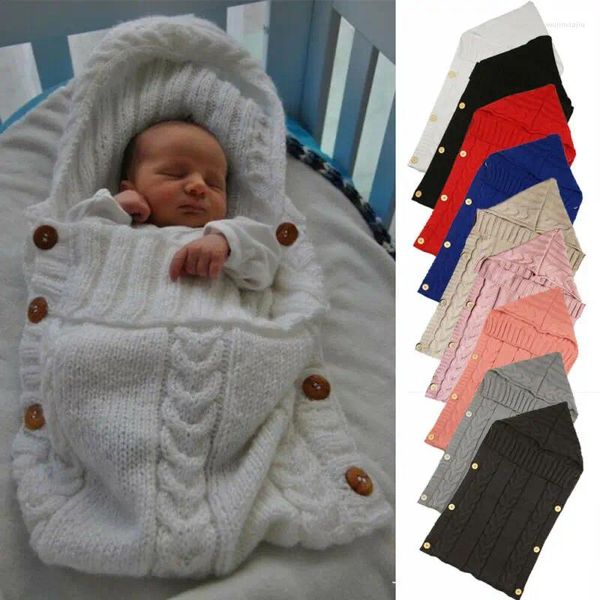 Couvertures née bébé couverture bébé bouton tricot bouton crochet hivern