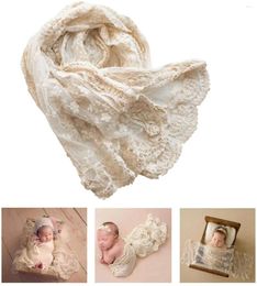 Couvertures de photographie de naissance, accessoire en dentelle, enveloppe pour bébé fille, pose de photographie, arrière-plan, produit de photographie, accessoires de Studio