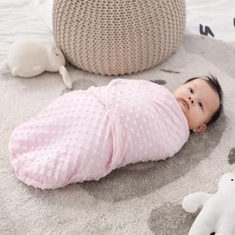 Mantas nacidas Spring Autumn Swaddling Baby Beanie Comfort Wrapper Anti-Kick Sleeping Smant Soft Double Layer Maneta