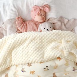 Mantas Borns Pacify y espesar manta infantil frijol primavera otoño niños jardín de infantes edredón bebé doudou
