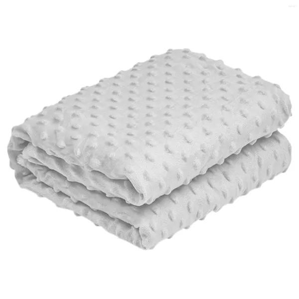 Couvertures garçons filles avec support en pointillé couverture de bébé légère pliante pour le lit facile à nettoyer doubles couches solides garder au chaud micro polaire