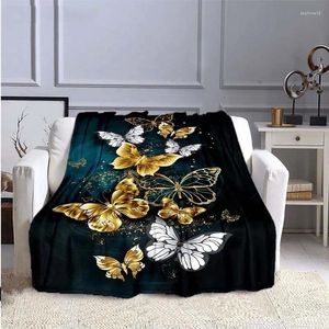 Mantas con patrón de mariposa, manta de franela, suave, cómoda, acogedora, sofá, cama, decoración de dormitorio, adultos, niños, viajes, camping, regalos