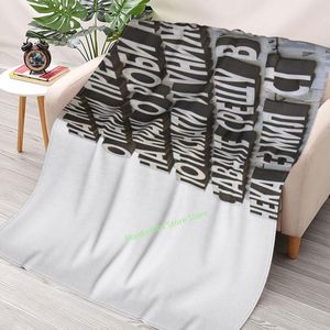 Dekens buzludzha letters gooien deken 3D geprinte bank slaapkamer decoratieve kinderen volwassen kerstcadeaublankets